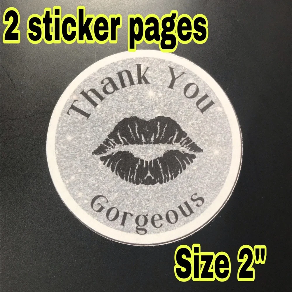 2 thank you sticker pages size 2”